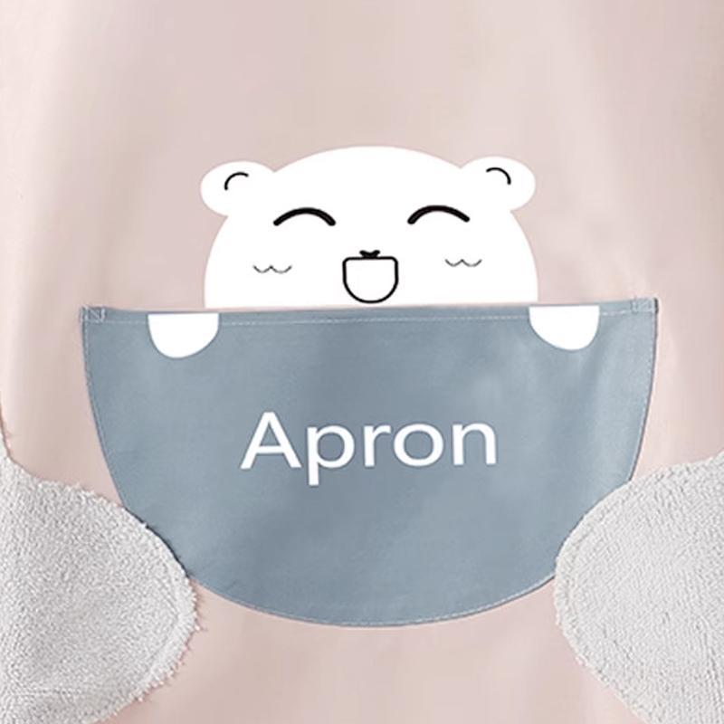 Kitchen Household Apron Anti-Fouling Hand-Wipeable Apron Stain-Resistant High-Looking Dining Apron Oil-Proof