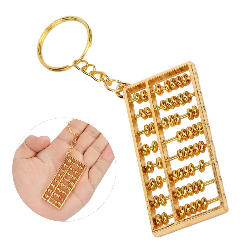 Cute Exquisite Abacus Keychain Metal Portable Abacus Key Ring Pendant Ornament Trinket