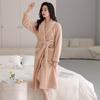 Pijamas Femininos Outono e Inverno Flanela Espessada Fleece Camisola Velo Coral Robe Térmico Inverno Roupa de Descanso