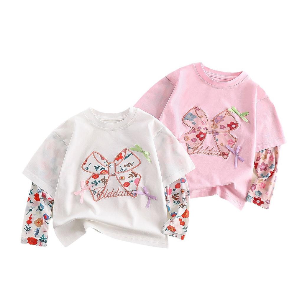 New Summer T-Shirt For Girls Baby Summer Clothes Sun-Protective Ice-Sleeve Top Pure Cotton Children'S Summer Clothing