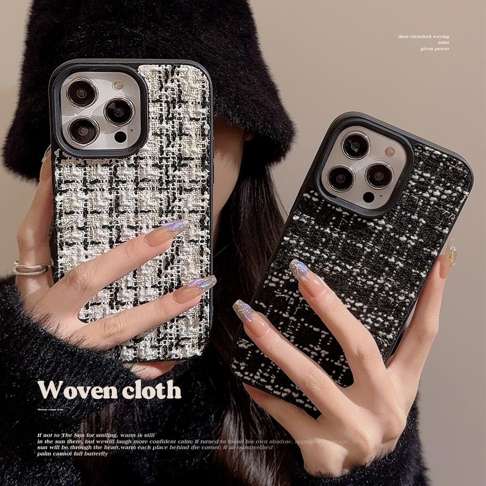 Small Fragrance Velvet Cloth Apple Phone Case 14promax Autumn and Winter 15 Suitable for IPhone 16 High End Style 11 Hard Sleeve 12