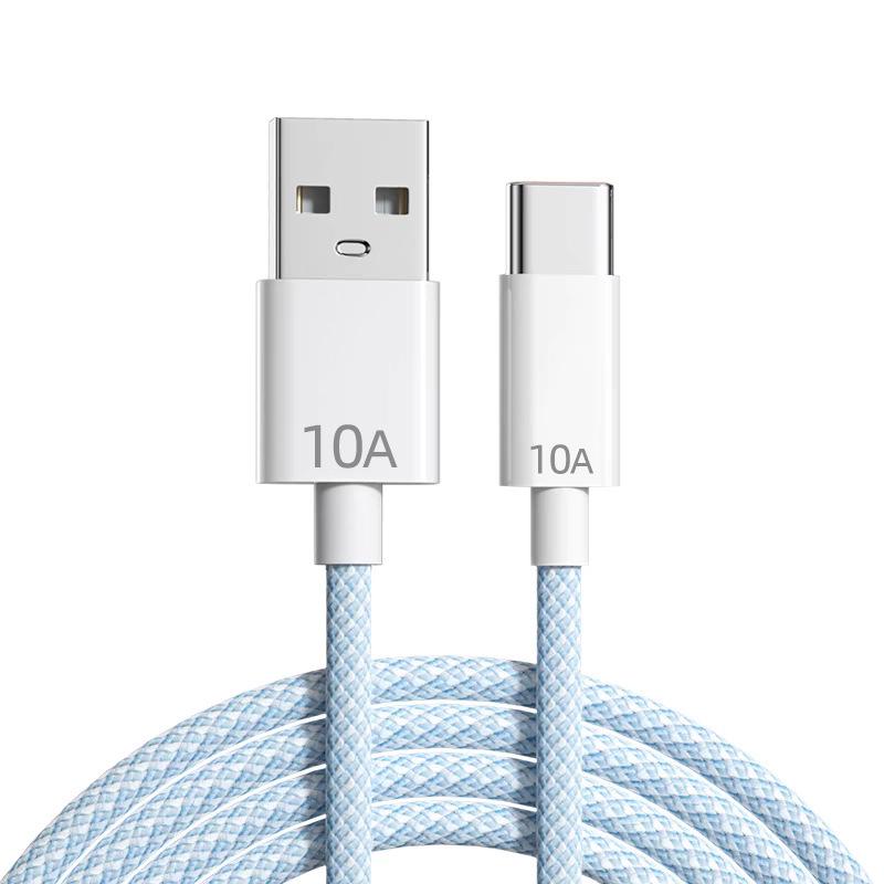 100W High-Speed Braided USB-C Cable for Huawei, Xiaomi, Meizu