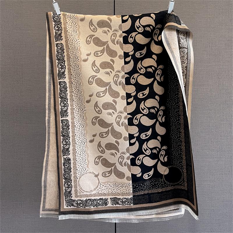 2025 Bohemia Style Paisle Luxury Winter Warm Women Scarf Imitation Cashmere Thicken Shawl Pashmina Female Wrap Blanket Foulard