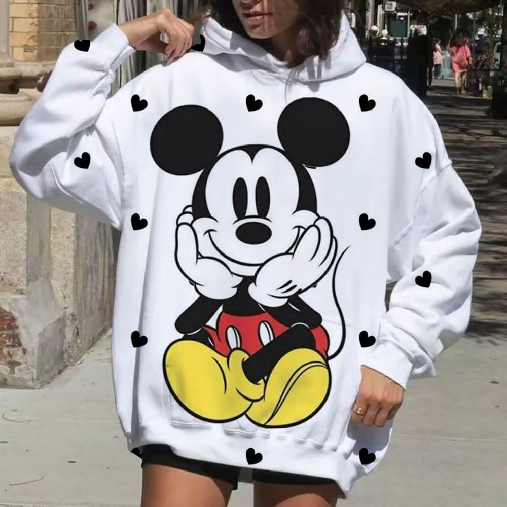 Disney Mickey Mouse Hoodie Fashion Women Kawaii Aesthetic Hoodie Couple Autumn Hoodie Sweatshirt