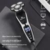 2025 Smart 9D Electric Shaver: Rechargeable, Digital Display, Three-Blade, Full-Body Washable Men's Razor