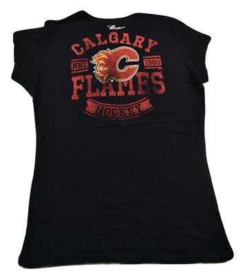 Camiseta de Hockey GIII By Carl Banks para Mujer de la NHL Calgary Flames Nueva S, L, XL