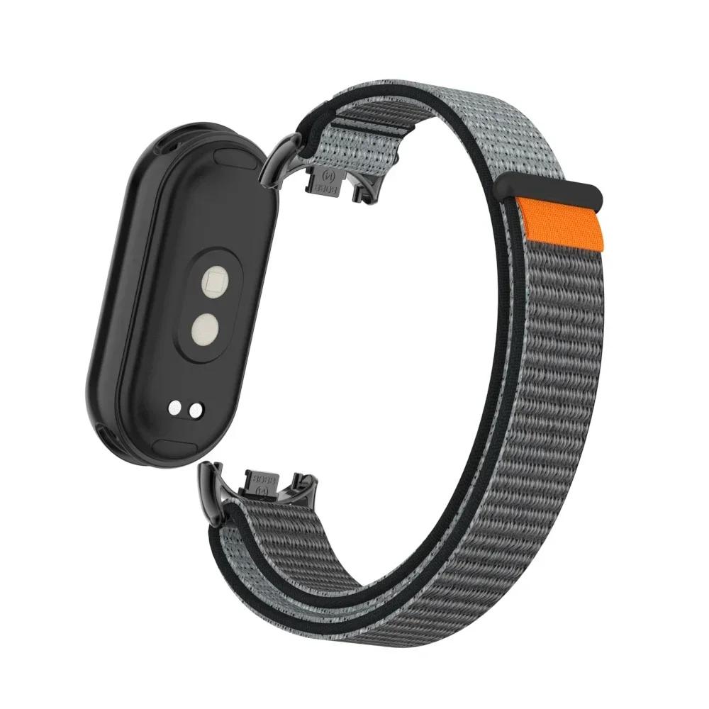 

Нейлоновый дышащий ремешок для Xiaomi Mi Band 10 9 8, браслет, металлическая головка с частицами для Mi Band 10 9 8 NFC, аксессуары Mi Smart Band 10/10NFC
