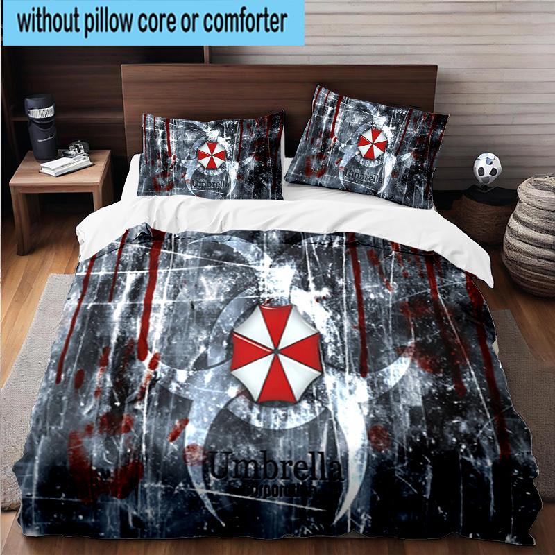 3PCS Umbrella Symbol 3pcs Bedding,Including 3PCS Duvet Cover And 2pcs Pillowcases Perfect for Christmas,Ideal for Bedroom, Dormitory