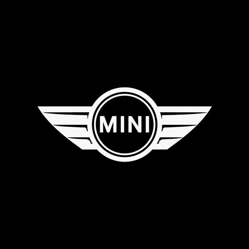 2Pcs Car Door LED Welcome Light Projector Accessories For MINI JCW Cabrio Cooper Countryman Aceman Clubman Coupe Roadste Hub Cap