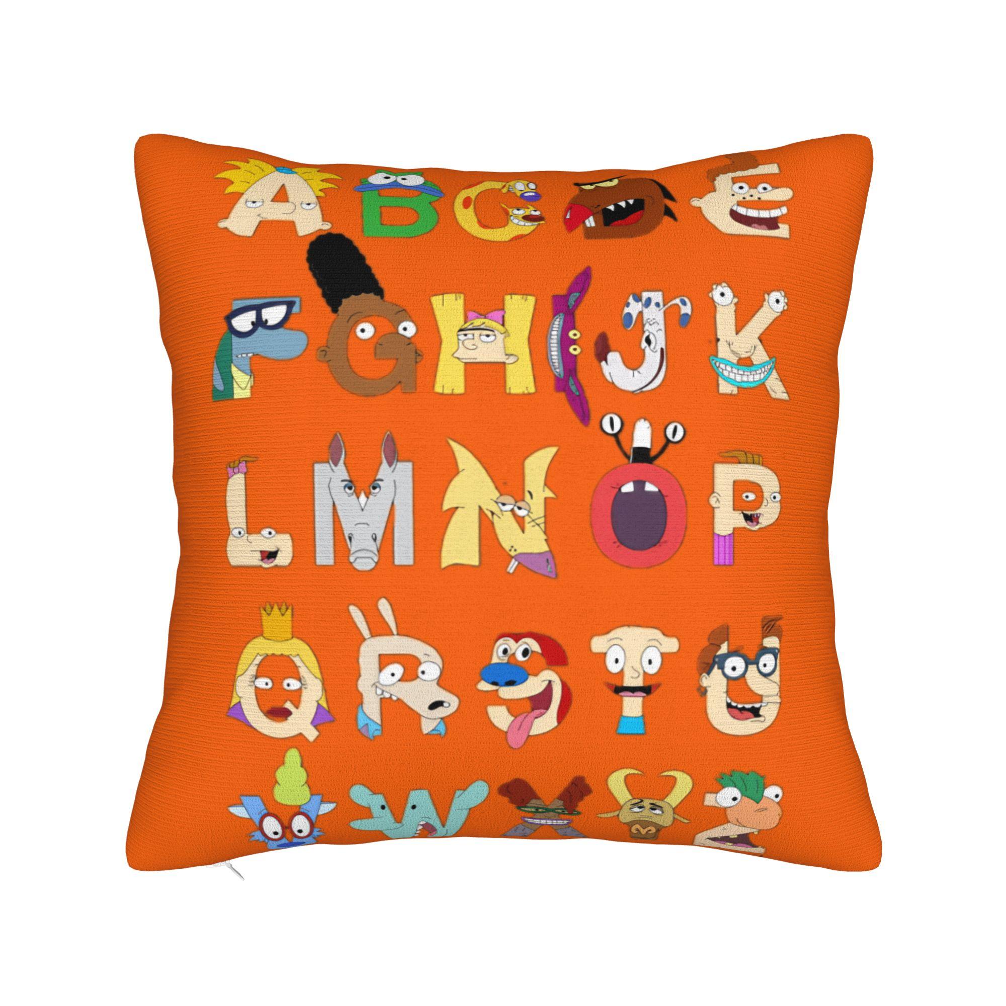 

Warm Sofa Hey Arnold Adventures Anime Drama Decor Pillowcases Merch Pillow Covers Zippered Multi-Size 16x16in 40X40cm