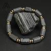 Amazing Jewelry Black Iron Rough Column Charm Bracelet Masculine Protection Amulet Classic Style Spacer Made in China