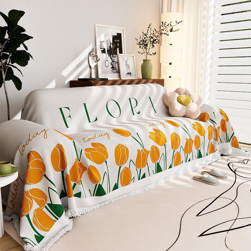 

Полотенце для дивана из синели, универсальный универсальный чехол для дивана Four Seasons, пылезащитный чехол для гостиной, цельный тканевый чехол для дивана 180*130cm