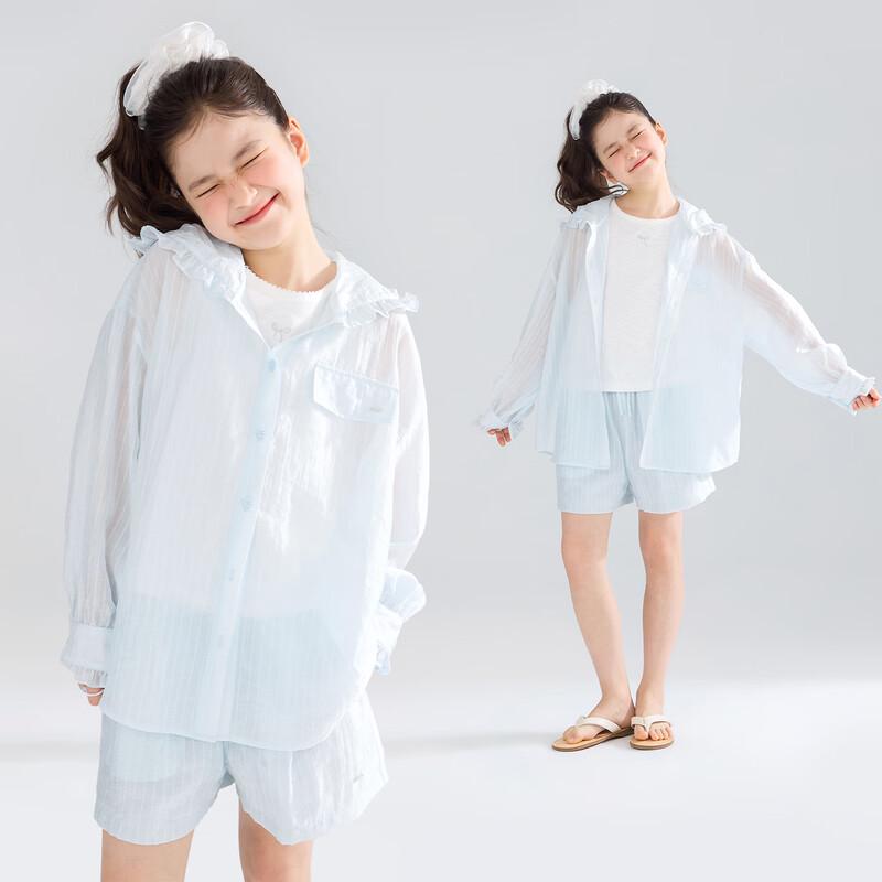Mucmukn Girls Mint Lime Lyocell Breathable Shirt & Shorts Set 160