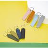 Cross PU Leather Keychain with Double-Sided Stitching: Customizable Logo Leather Pendant for Men and Women Car Keyring