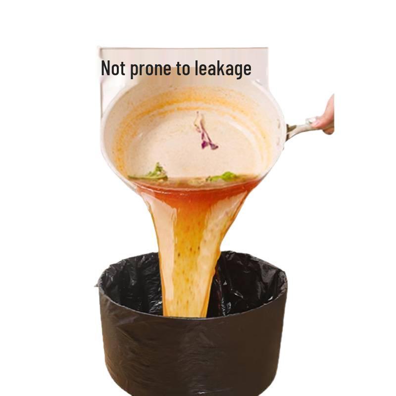 Extra Thick Tear-Free Black Drawstring Garbage Bags for Bathroom, Portable and Durable