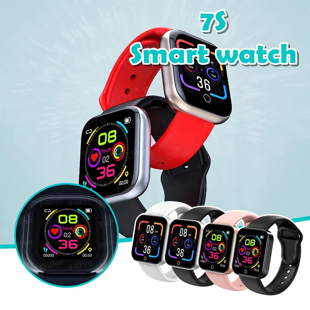 7s Smartwatch Fitness-Tracker mit Herzfrequenzmesser Schlafüberwachung Schrittzähler IP68 Wasserdicht Kompatibel mit Android iOS