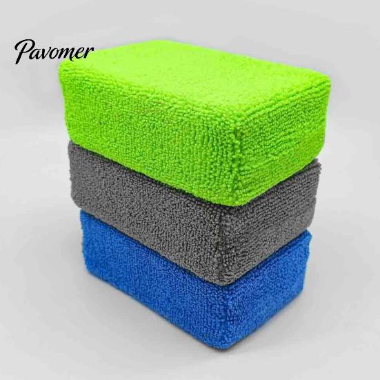Multi Purpose Household Duster Microfiber Car Wash Sponge, High Density Soft Cleaning Pad, Mitt Washable Reusable Scrubber for Automotive Detailing