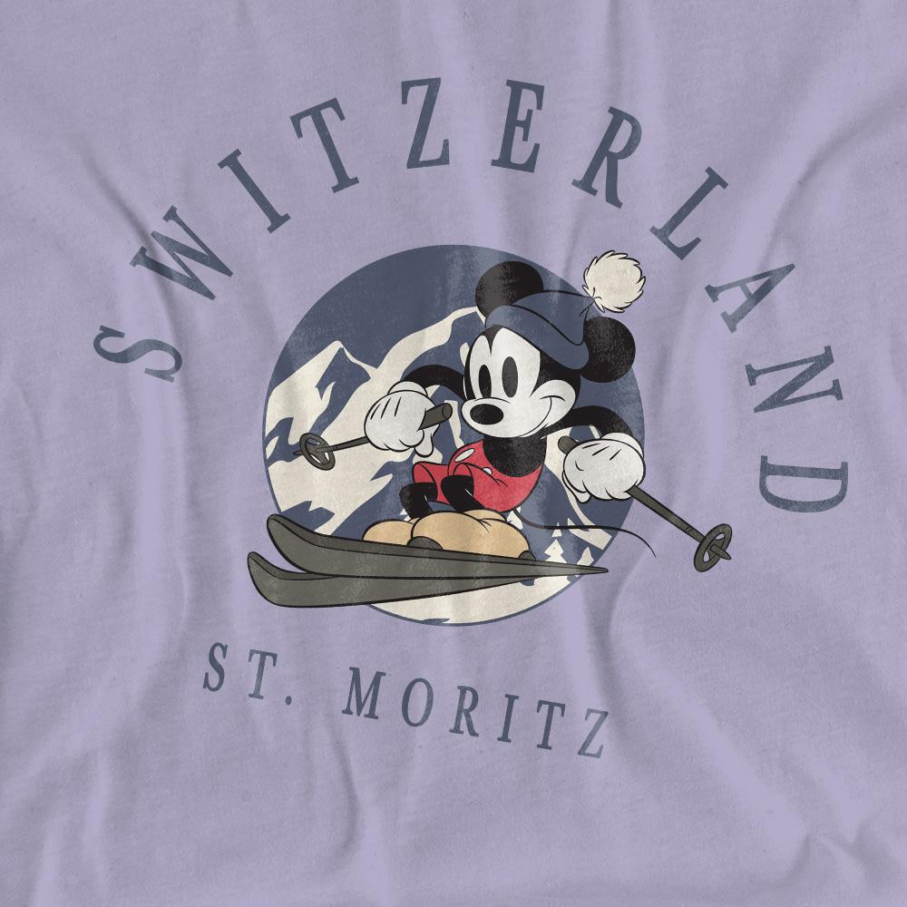 Disney Womens/Ladies Switzerland Mickey Mouse T-Shirt