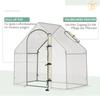 Greenhouse, Walk-In, 1.80 x 1.00 x 1.68 m, Foil Greenhouse, Sturdy Tarp, White