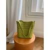 Women's 2026 Retro Korean Hollow Weave Tote: Versatile Large Capacity Fashion Bucket Bag