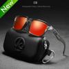 New KDEAM Brand High Quality Men Square Sunglasses Colors Sports Polarized Sun Glasses Reflective Coating Mirrored Lens