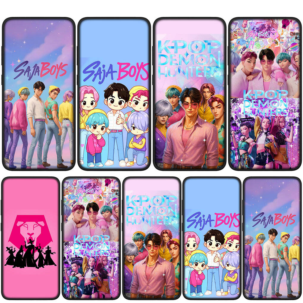 for iPhone 17 16 15 Xiaomi Poco F7 F8 X7 C85 C75 C71 M8 Redmi Note 14 13 12 11 Pro Max 14C 13C 15C A3 A4 Phone Case KPop Saja Demon Boys Hunters Cover