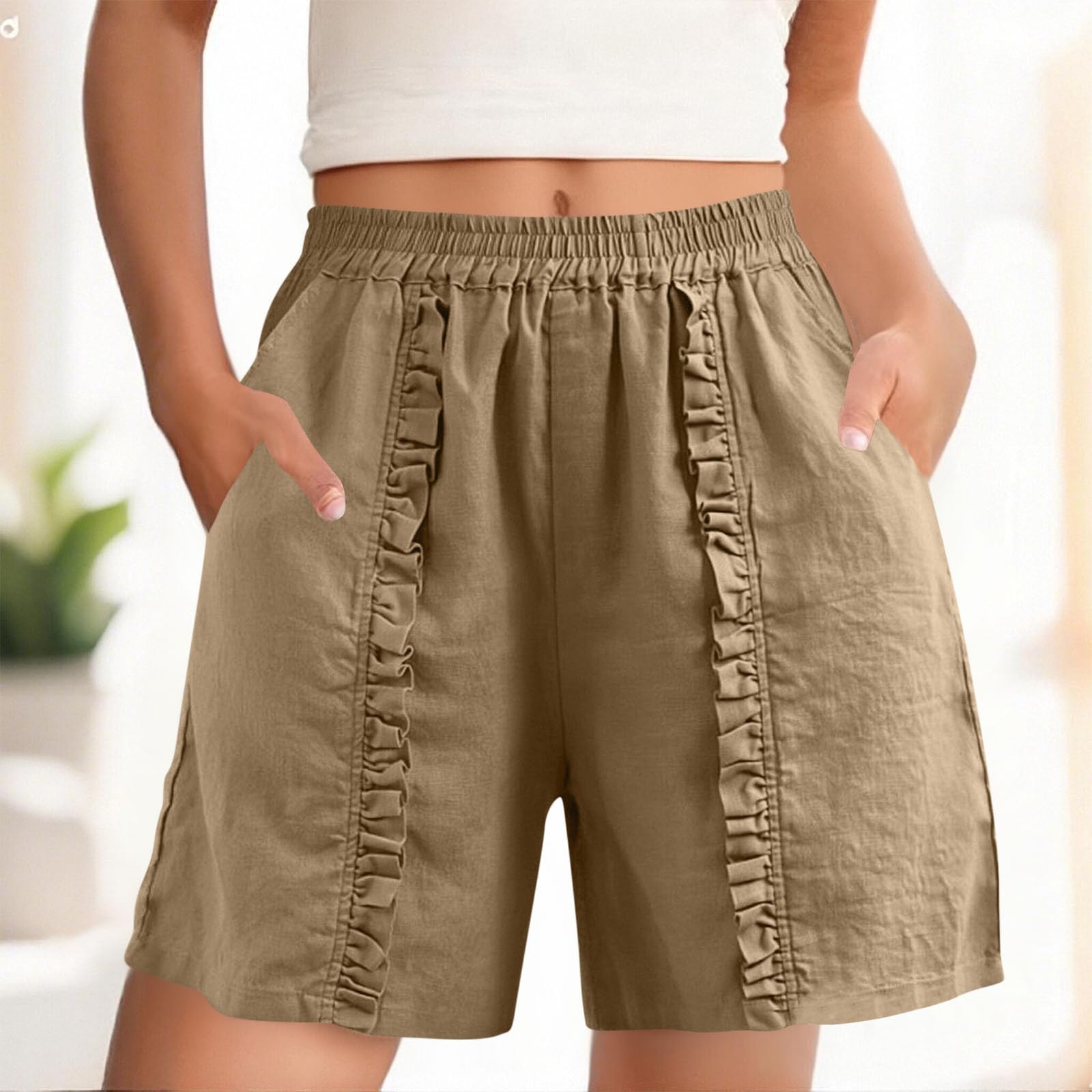 Summer Shorts For Women Casual High Waist Wide Leg Shorts XL