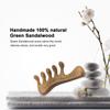 Grönt sandelträ Hårkammare med breda tänder Huvud Hårbottenmassage Naturträ Hårvalskam för män och