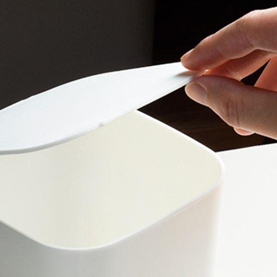 Mini Desktop Trash Can Small Countertop Waste Bin with Lid Tiny Garbage Bin Wastebasket for Office Desk Vanity Bedside Table