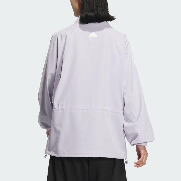 adidas Dance Jacket With Letter Print Women Jacket Silver Purple JI9767