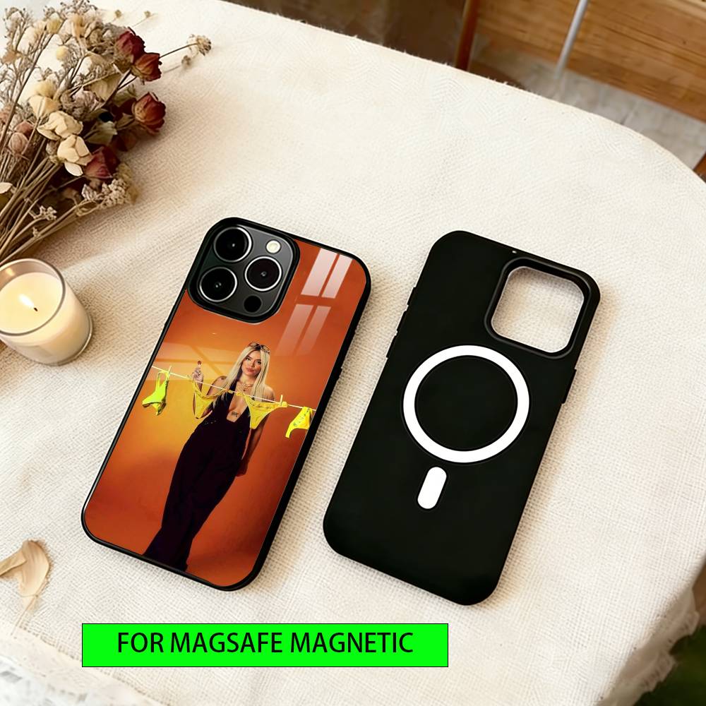Singer Karol G Phone Case For iPhone17,16,15,14,13,12,11 Plus,Pro Magnetic with Magsafe Wireless Charging