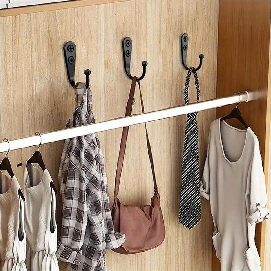 10 stycken retro vägghängande krokar, hängare, dörrar, väggmonterade köks- och badrumstillbehör