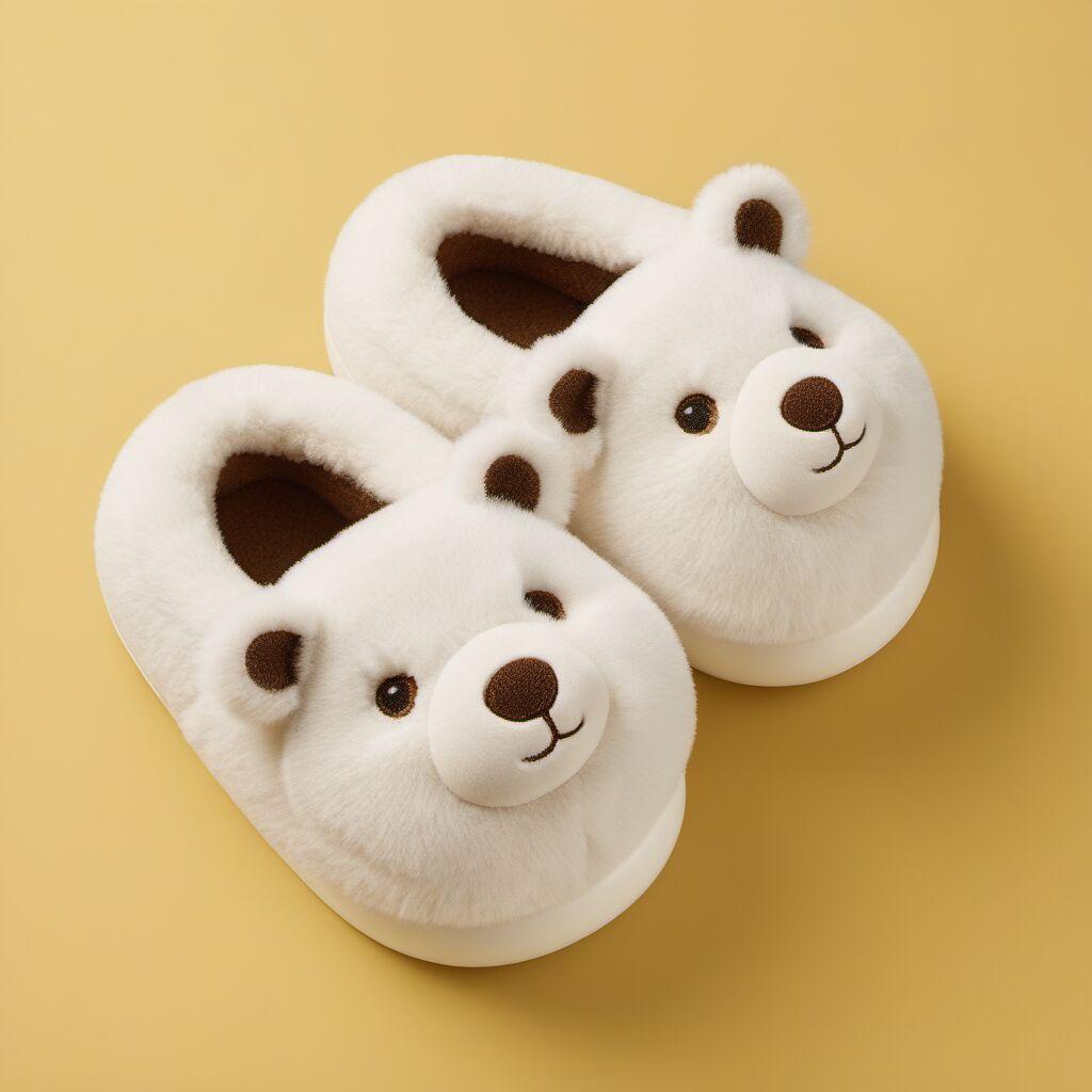 

New home cute animals to keep warm, autumn and winter indoor half a pack and home cotton mop to keep warm 36-37 Suitable for 35-36 слонова кістка