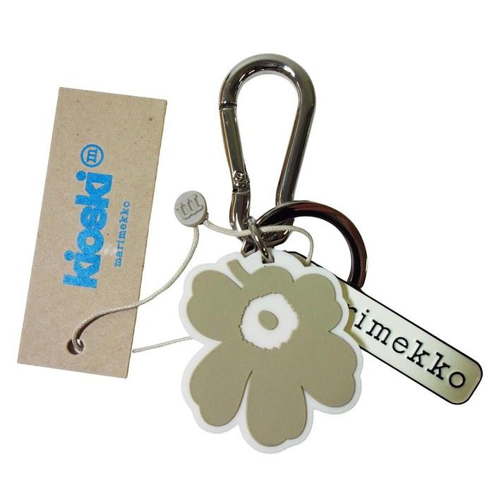 Marimekko Keychain Hook Allokas Unikko Beige 12cm