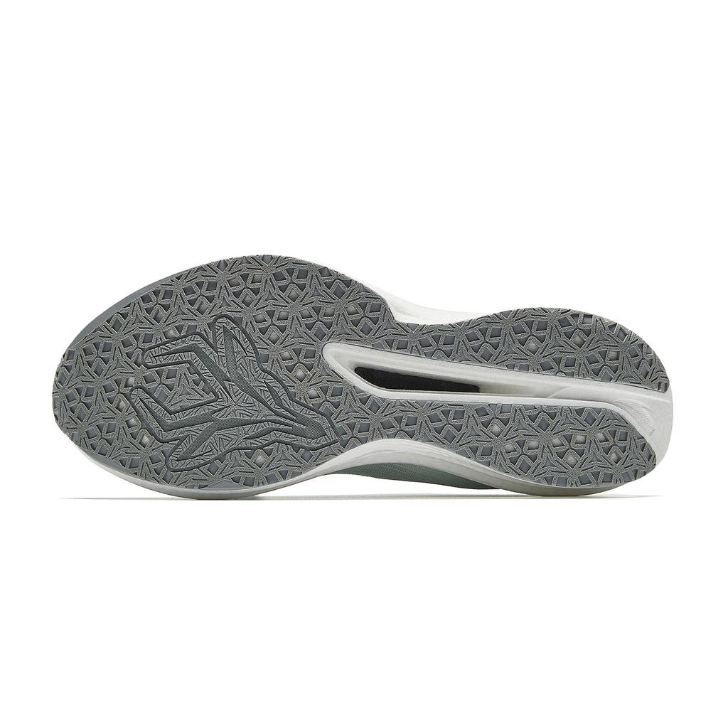 Anta 2nd Zone Heart Rate 80 Comfortable Fabric Synthetic Leather Rubber Low Top Running Shoes Women sneaker Gray Green Silver 122615555-3