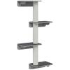 Wall-Mounted Cat Tree 137cm High with 4 Platforms and Scratching Posts