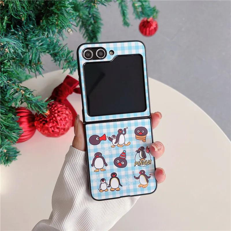 

Highquality Fashionable For Samsung Galaxy Z Flip 3 4 5 Case Cute Cartoon Lanyard Z Flip5 ZFlip5 Matte Acrylic Shockproof Back Cover For Z Flip 4