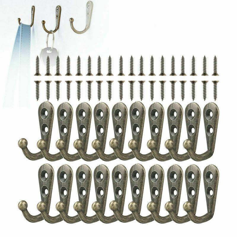 1/2SETS Key Hanger With Screws Wall Mounted Retro Kitchen Bathroom Accessories Anti-collision Home Storage Hook Organizer