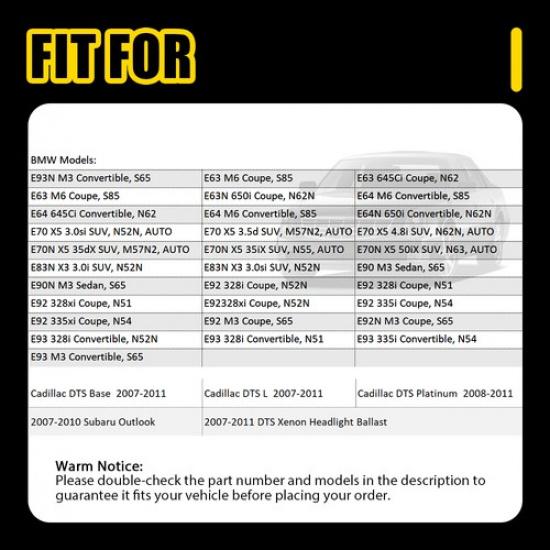 LH RH HID Xenon Headlight Ballast W/Bulb Module For DTS Cadillac BMW Mini Cooper