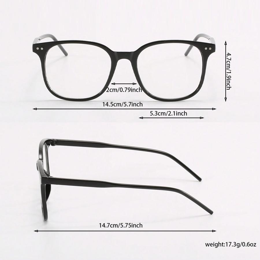 Black Square Anti-Blue Light Glasses Women Men Oversized Optical Frame Eye Protection Eyeglasses Office Computer Goggles