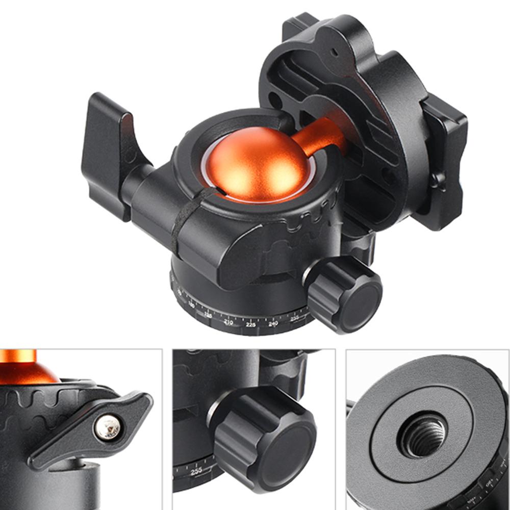 K&F CONCEPT BH-28L Ballhead Tripod Mount Adapter 28mm Large Ball Head Adapter with Quick Release
