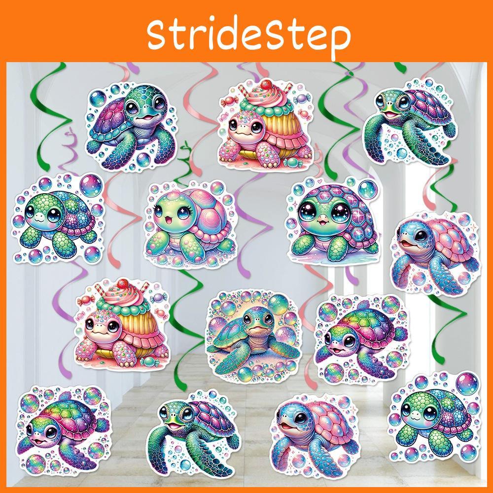 Sea Turtle Birthday Party Decor Spiral Hanging Ornaments For Ocean Theme Events
