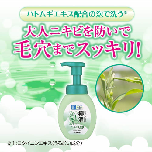 Hadaken Gokujun Hatomugi Foaming Face Wash 160ml