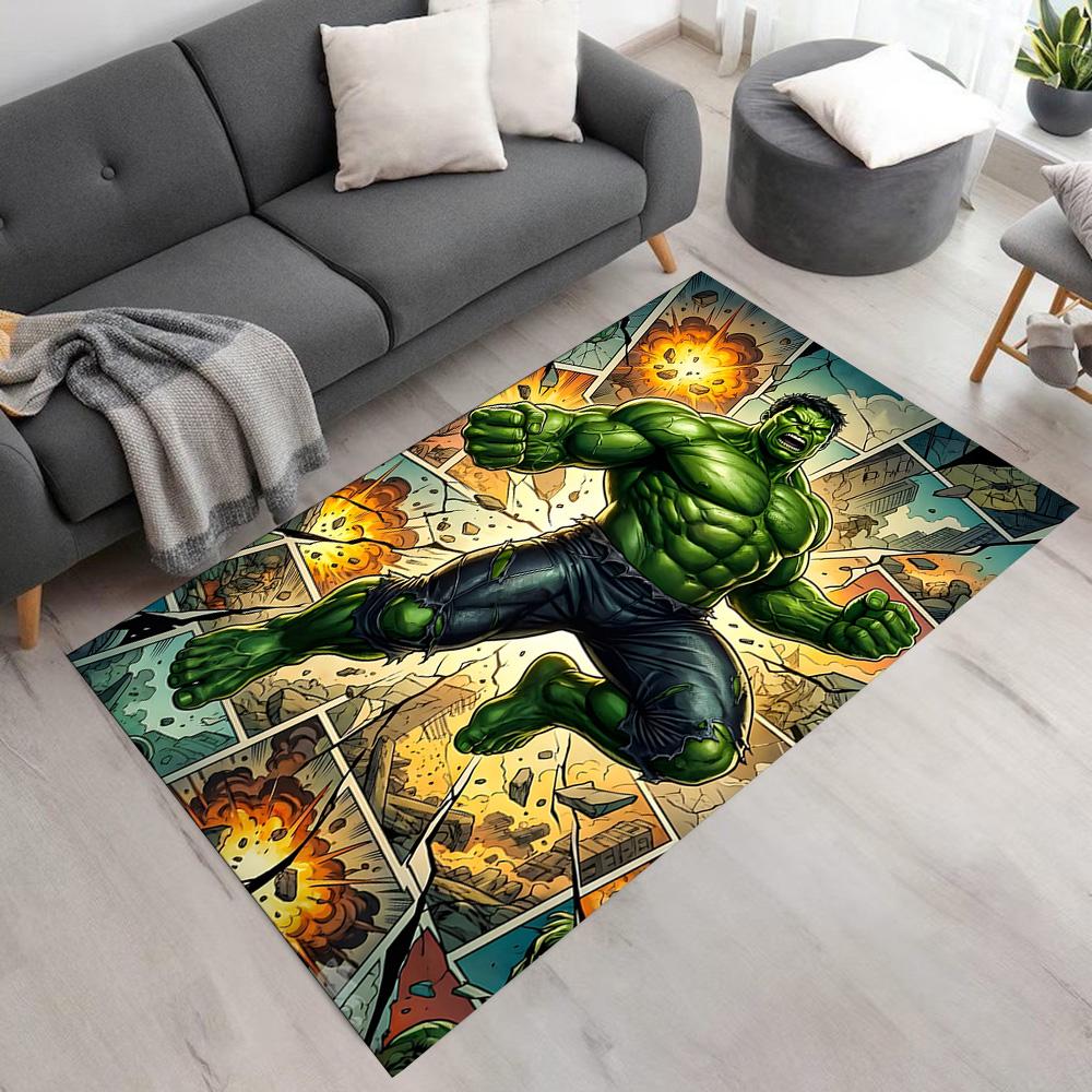 Hulk Comic Panels Floor Mat Perfect for Dormitory Study room Living Rooms Outdoor Anti-slip Rug Decorate Offices Birthday/Christmas Gift