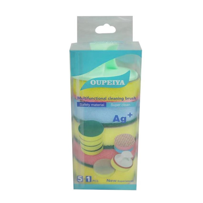 Double-Sided Durable Dishwashing Sponge and Scouring Pad for Kitchen Cleaning