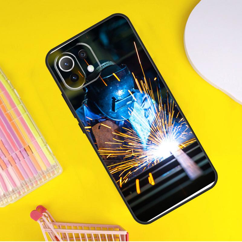 Welder Welding Hot Metal Worker Cover For Xiaomi 13 14 Ultra 11T 12T 13T 14T Pro POCO X7 Pro X3 X5 F3 F5 F6 M6 X6 Pro Case