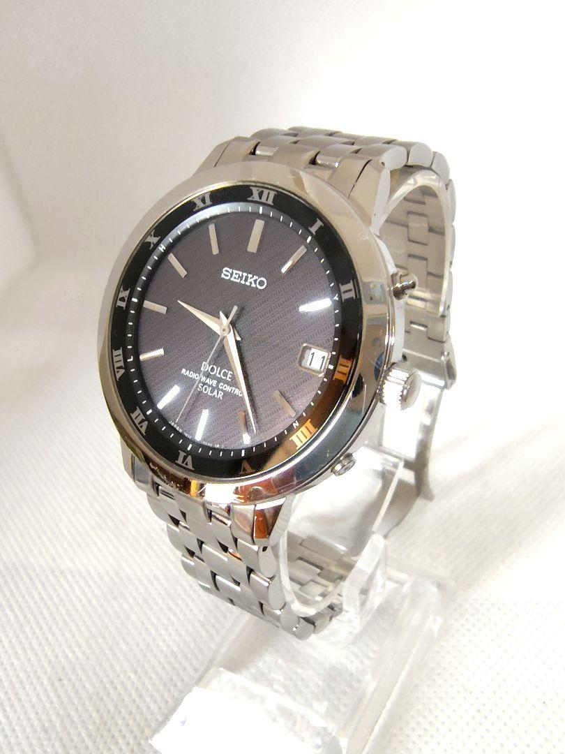 

[USED] Radio-controlled solar watch, rare, Seiko Dolce strap