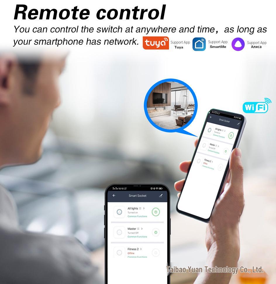 Model 153 Smart WiFi Wall Socket with Tempered Glass Panel - Alice Voice App Compatible