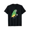 Parrot Playing Soccer Graphic Tee Men Breathable Crew Neck Casual Sports T-Shirt