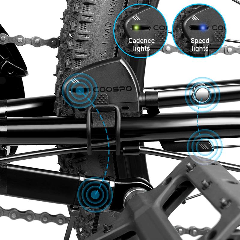 CooSpo Nový bezdrátový vodotěsný senzor rychlosti a kadence pro jízdní kolo 5.0 ANT+ Pro Wahoo Zwif Garmin Etrex 30 Duální senzor Bluetooth